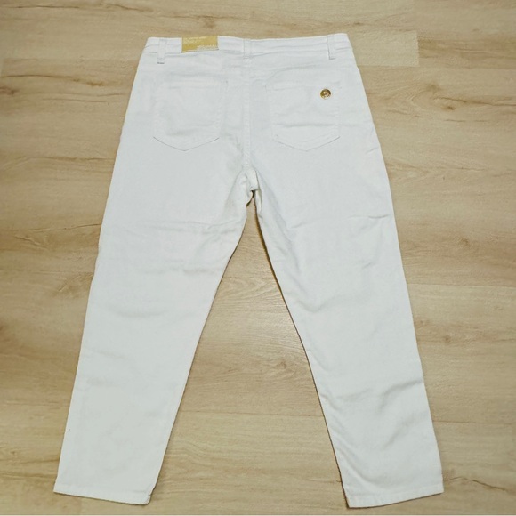 MICHAEL KORS Cropped Skinny White Jeans Sz 10 NWT - Picture 5 of 11